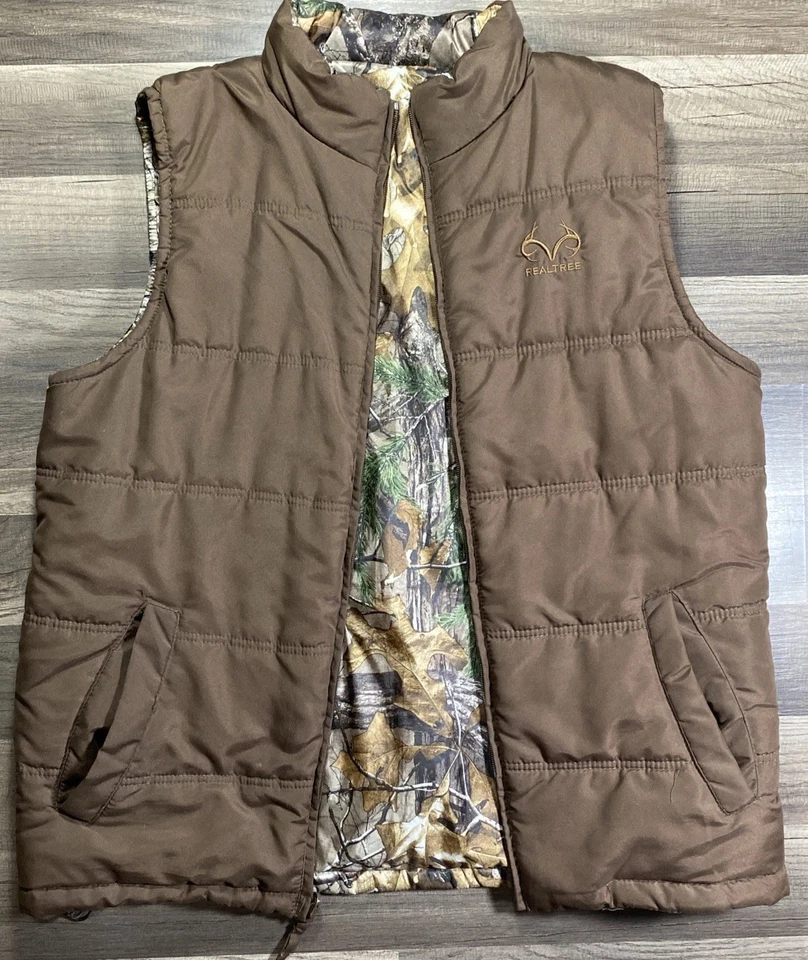Camo Realtree Vest Reversible Mens Puffer Hunting Fishing Outdoor Size XL Trail - Image 4 of 4