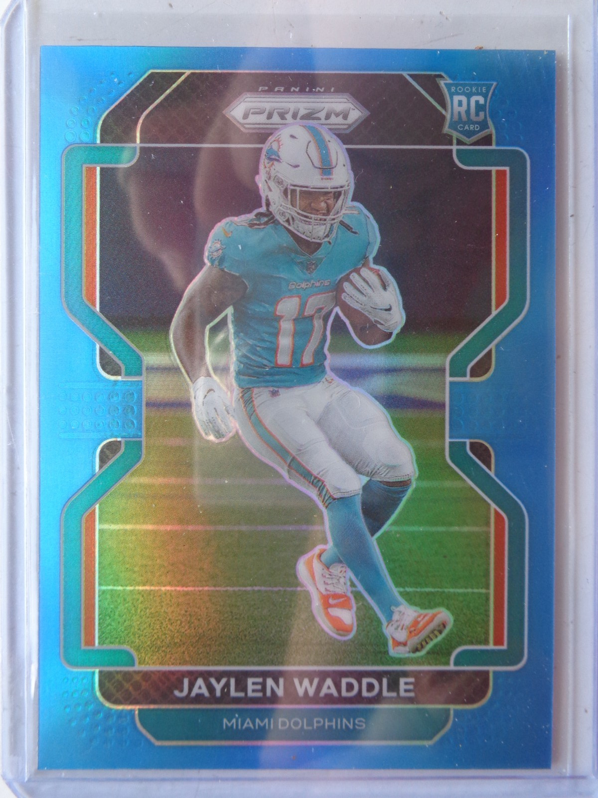 2021 Panini Prizm Jaylen Waddle Light blue  Rookie RC #338 Miami Dolphins