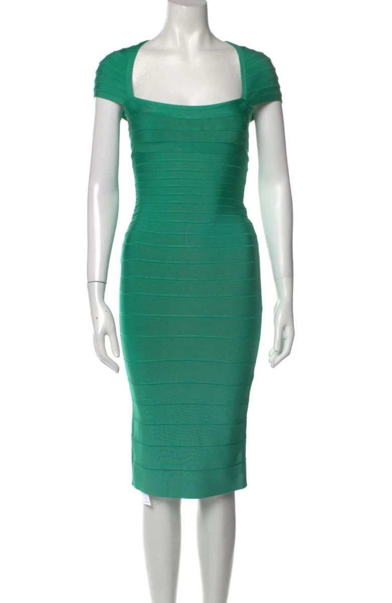 slim fit dress slacks Herve Leger Bandage Gown Emerald main image 0