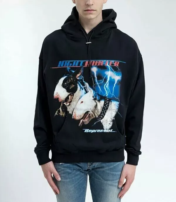 Vintage Rock Band Style British Terrier Dog Bulldog Hoodie by Represent England