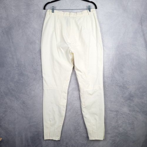 Ralph Lauren Black Label Equestrian Jodhpur Riding Pants Women 12 White Breeches - Picture 18 of 24