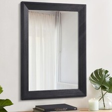 AAZZKANG Black Rustic Mirrors for Wall Large 50 x 40 cm