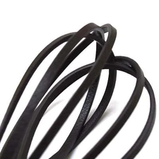 Flat Leather Cord 5x3 mm - Leather Strip for Jewelry Craft Making 1.1 yd. Brown