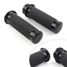 1”Black Handle Bar Hand grips Fit For Harley Touring Sportster XL883 XL1200