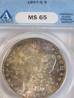1897-S MORGAN SILVER DOLLAR ANACS MS65