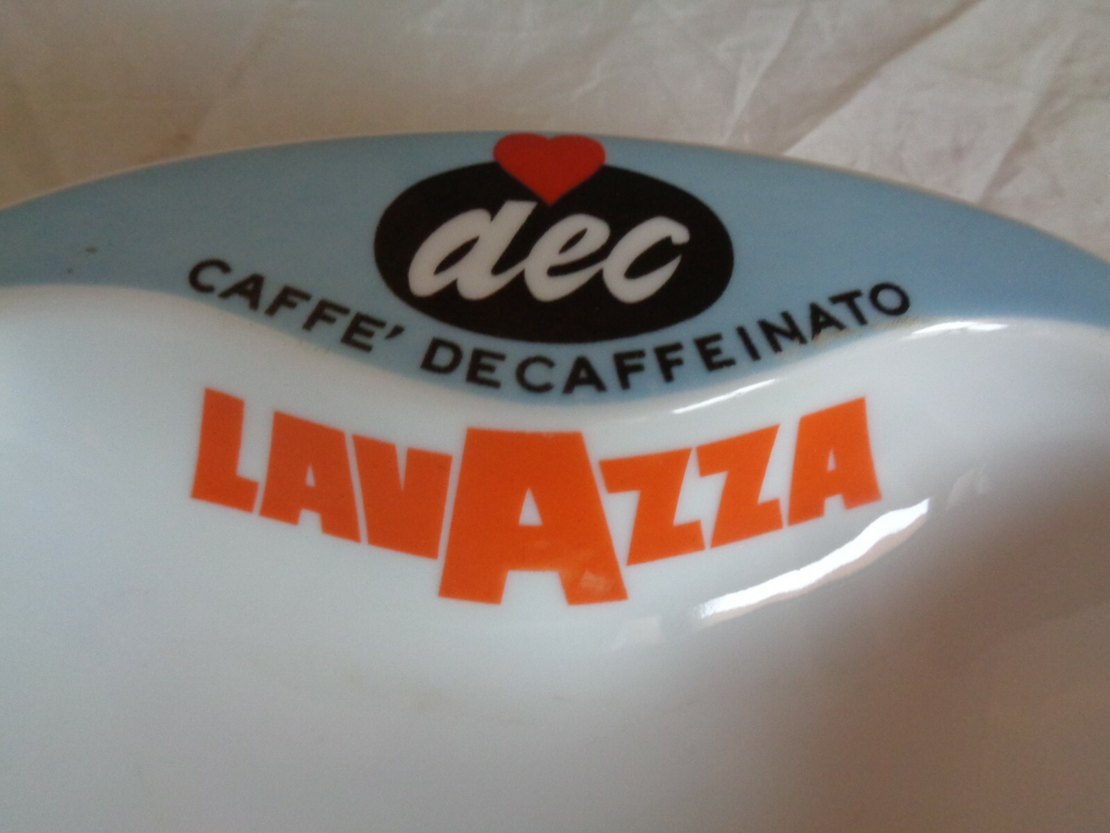 ANTONIA CAMPO LAVAZZA ASHTRAY VERBANO LAVENO ADVERTISING CERAMIC 1950s