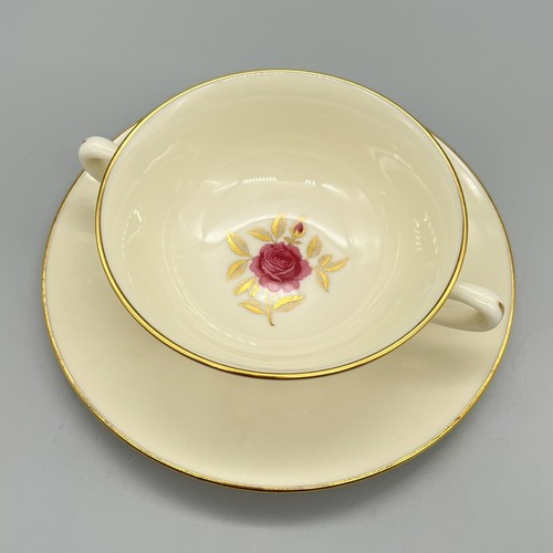 LENOX Roselyn PINK ROSES GOLD Lot PLATES Dinner Lunch + CREAM SOUP Cereal BOWLS - Picture 10 of 12
