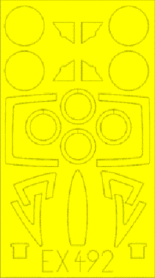 Eduard 1/48 Scale Mask for MiG-23BN kit by Trumpeter - EX492 Eduard 1/48 Scale Mask for MiG-23BN kit by Trumpeter - EX492