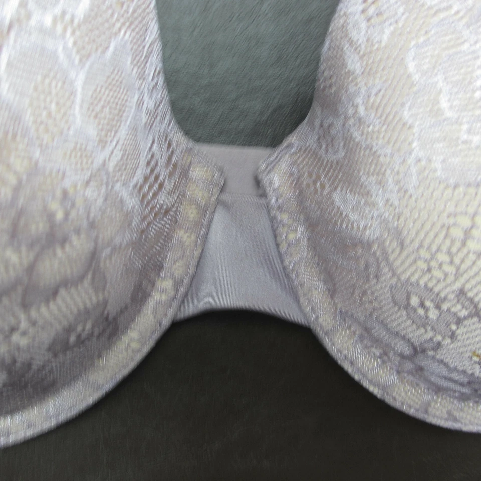 Sujetador Liz Claiborne Talla 38D Púrpura Acolchado Con Aros Cierre Espalda Ajustable Foto 3 de 4