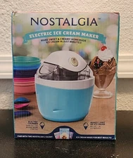 Nostalgia Electric Ice Cream Maker, Gelato, Frozen Yogurt, or Sorbet 