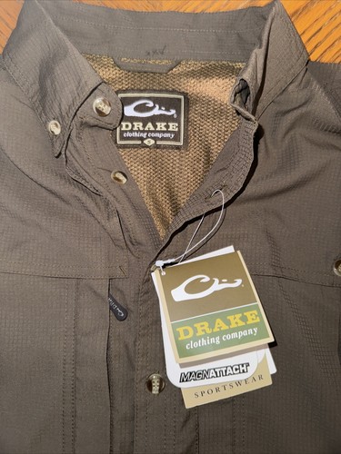 DRAKE WATERFOWL SYSTEMS FLYWEIGHT WINGSHOOTER'S SHIRT LONG SLEEVE Olive Color - Picture 2 of 11