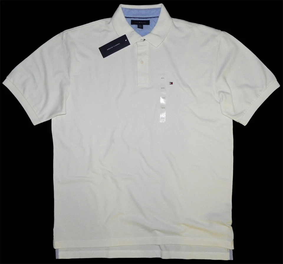 Tommy Hilfiger Herren Polo Shirt Poloshirt custom fit weiß Größe S - Bild 1 von 1