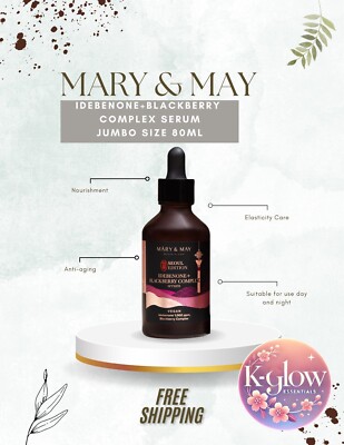 Mary & May Idebenone + Blackberry Complex Serum 80ml - Authentic & U.S. Seller