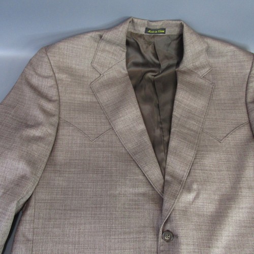Circle S Western Blazer Sport Coat Men's 48L Jacket Brown - Picture 2 of 10