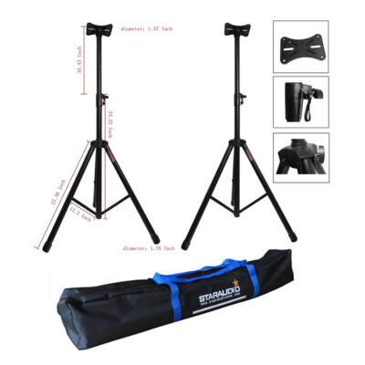 Pro 400 Stand Pro Audio Universal PA Speaker Stands Adjustable Tripod Pole Mount ...