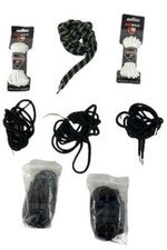 Lot of 8 Pairs Mixed Shoelaces Black White Gr...