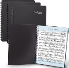 3-Pack Sheet Music Folder Spiral Binder Organizer for Music Stand for Letter