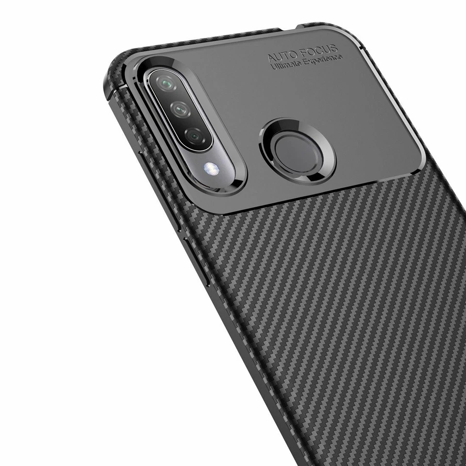Funda para LG W30 AMZER Resistente Antigolpes TPU Diseño Fibra de Carbono Foto 2 de 4