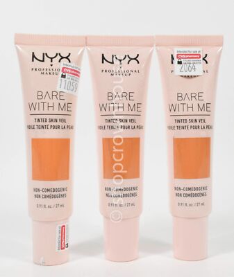 3 NYX Bare With Me Tinted Skin Veil Non-Comedogenic BB Cream - CINNAMON MAHOGANY