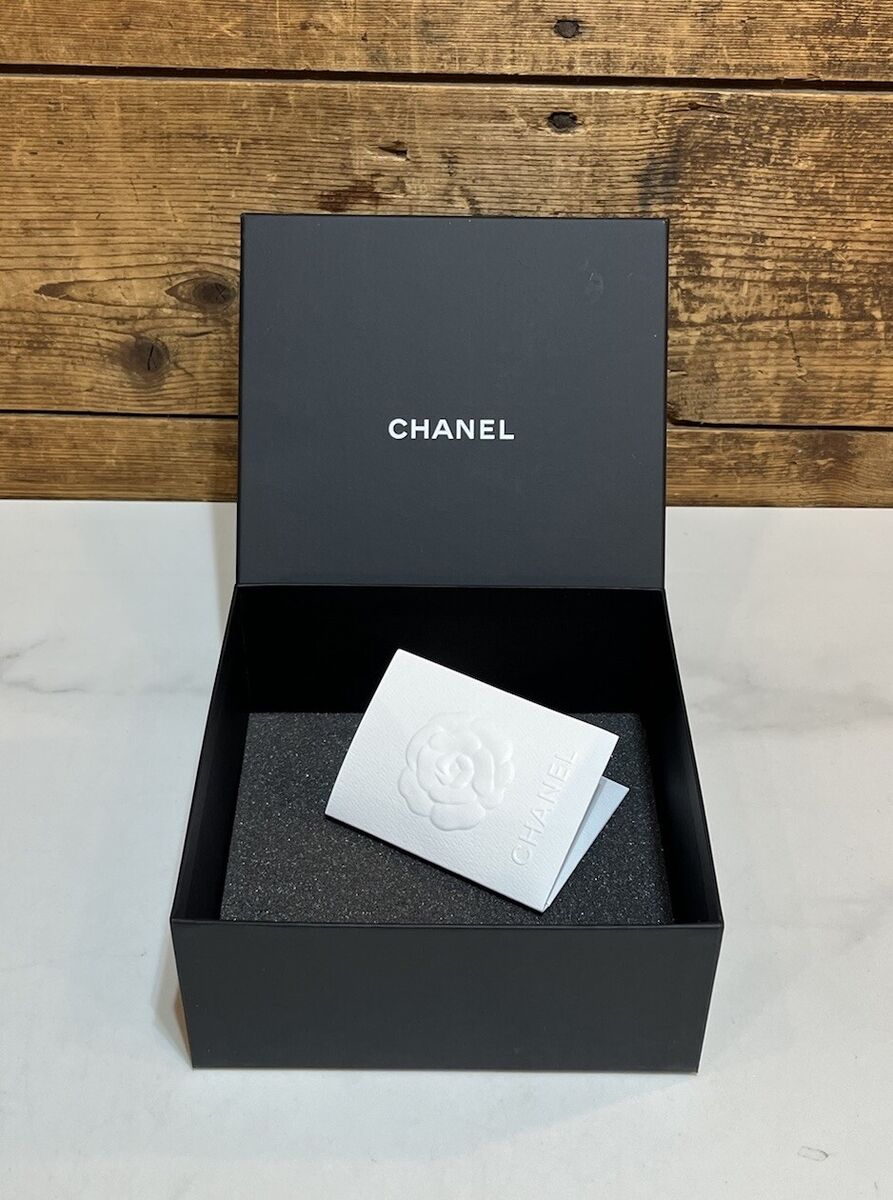 Chanel Gift Box 7” X 7” X 3.25” + Receipt Holder | eBay Chanel Gift Box 7” X 7” X 3.25” + Receipt Holder | eBay
