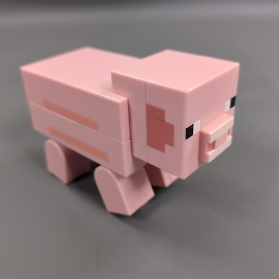 Minecraft Pig Figure 14 CM Long Poseable Pink 2020 Mattel 5.5 Inch Beacon 