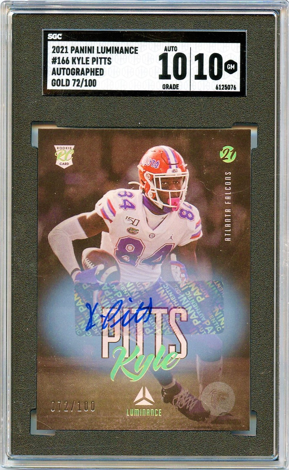 Kyle Pitts Panini Luminance #166 Gold