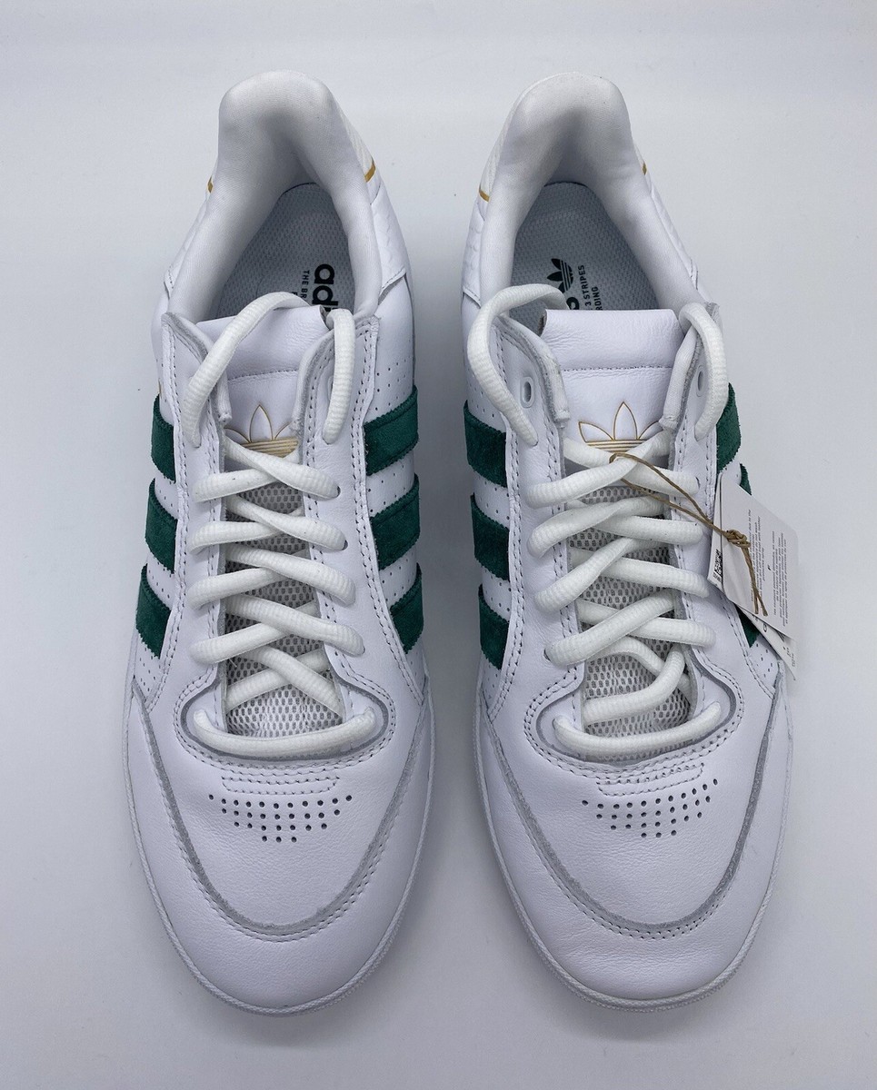Adidas Tyshawn Low Size 10.5 Cloud White Collegiate Green