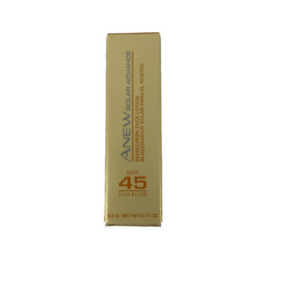 Anew Avon Solar Advance Sunscreen Face Lotion SPF 45 Protection .17 oz New NOS