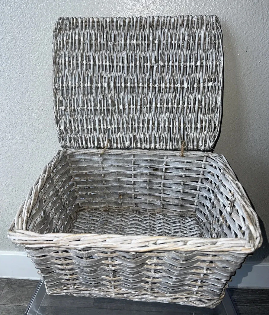 Large wicker storage baskets discount