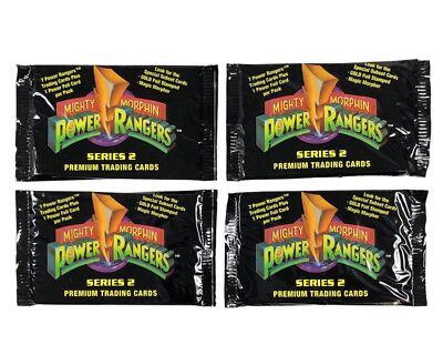 1994 MIGHTY MORPHIN POWER RANGERS 4 Sealed Packs Trading Cards SERIES 2 Vintage