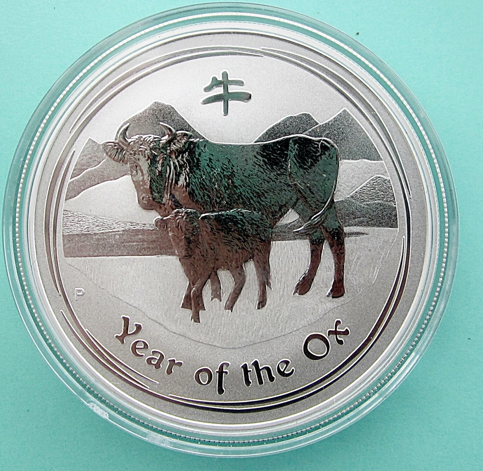 1 Oz Silber Australien Lunar 2 2009 Ochse,2016 Affe,2017 Hahn 1 AUD Münze - Bild 2 von 4