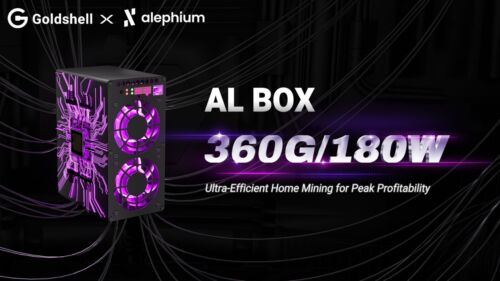 Goldshell AL-BOX Alephium 360G/180W Miner  In stock - Afbeelding 1 van 5