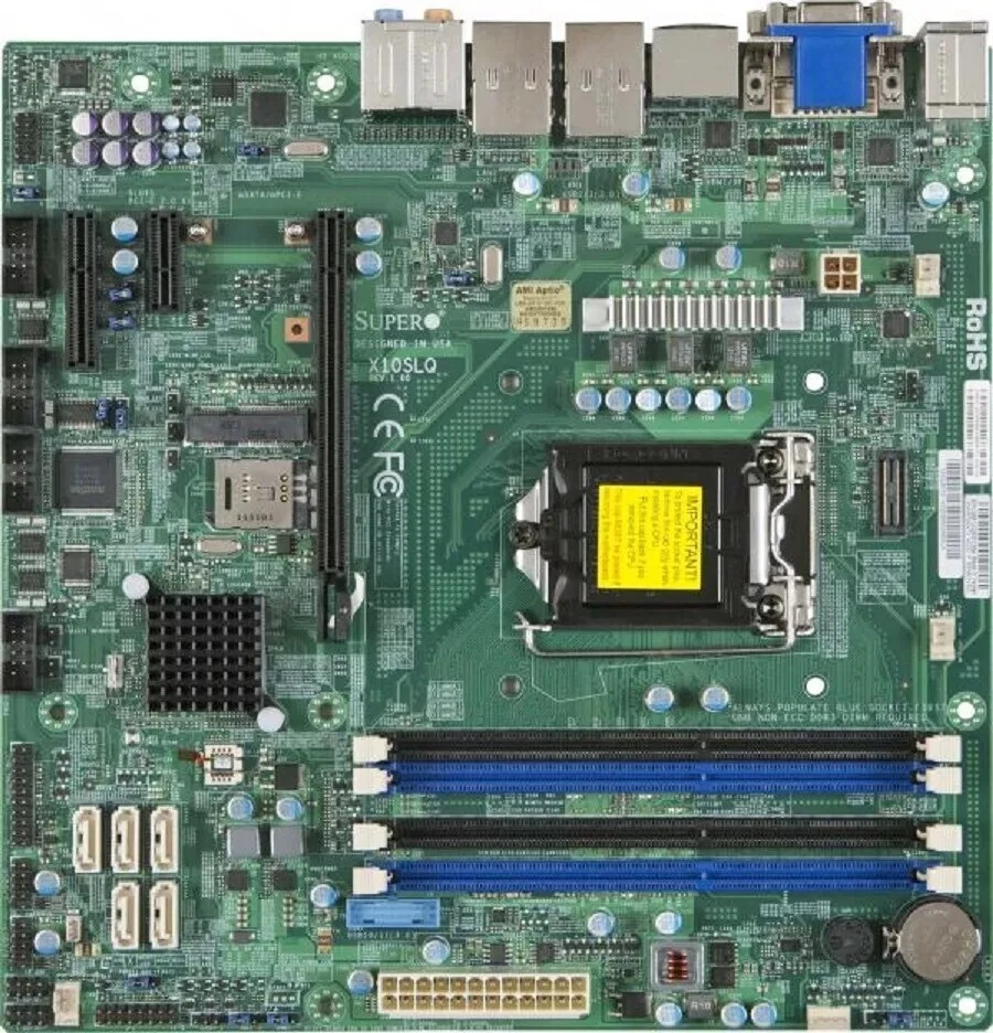 Supermicro Intel Q87 Motherboard socket LGA 1150 ddr3 scheda madre doppia lan pc - Immagine 3 di 3