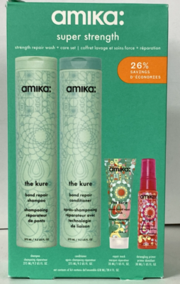 シャンプー Mika Amika Super Strength Repair Wash+ Care Set (Shampoo/Conditioner