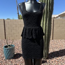 NWT Urban Outfitters Open Back Bodycon Peplum Dress Size Small
