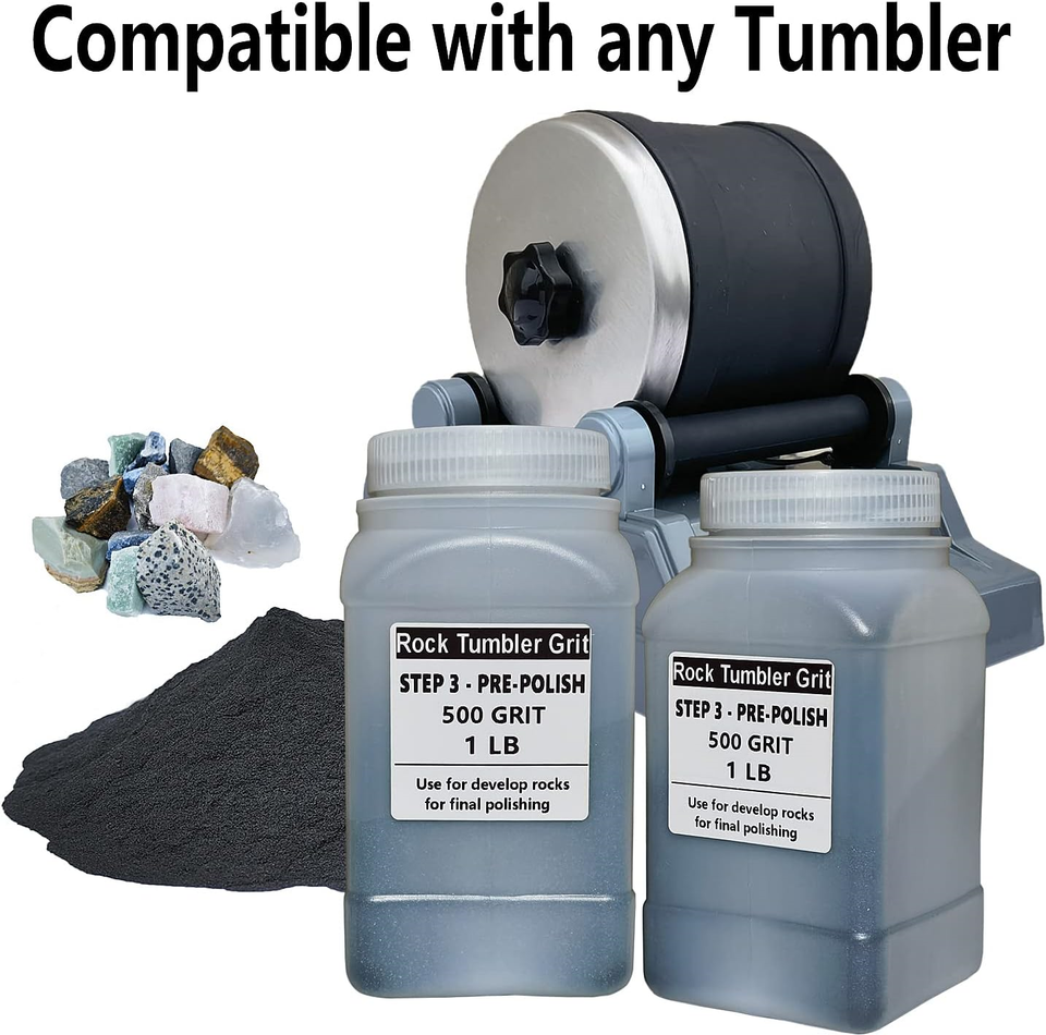 2 lbs Rock Tumbler Grit for Step 3 Tumbling Stones, Tumbler Media Grit