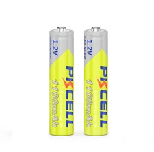 2PCS AAA 1100mAh Rechargeable Batteries 1.2V NiMH Battery Long Lasting for Light