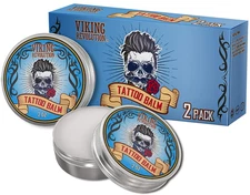 Viking Revolution Tattoo Care Balm for Before, during & Post Tattoo – Safe, Natu