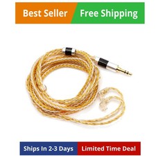 IEM Cable, 16 Core Silver Plated Earphone Upgraded Cords, 1.25m SPC in Ear Mo...