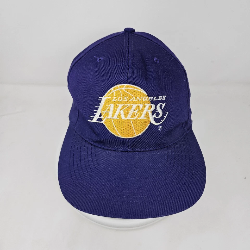 Gorra gorra vintage de Los Angeles Lakers con espalda a presión para hombre púrpura NBA baloncesto años 90 Foto 2 de 4