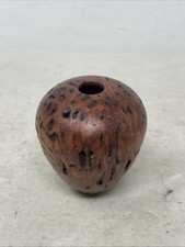 Mini Hand Turned Burl Wood Round Bud Vase Eric Reeves Woodturner 2015 240 