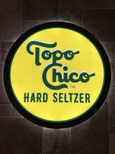 Topo Chico Beer Hard Seltzer Light Up LED Sign Game Room Bar Miller Beer Coke