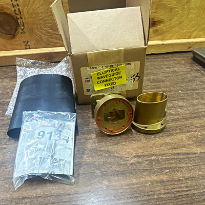 Radio Frequency Systems Elliptical Waveguide to Waveguide Connector 1:1 Gold
