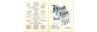 Hiram Lodge No. 81 Masonic Program PA Philadelphia Chestnut Hill ~1957 Events