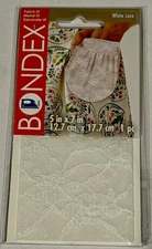 Bondex Patch Mend Decorate White Lace Iron On 5" x 7"