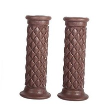 Brown Motorcycle Grips, 7/8" Motorcycle Racer Hand Grips Antiskid Handlebar