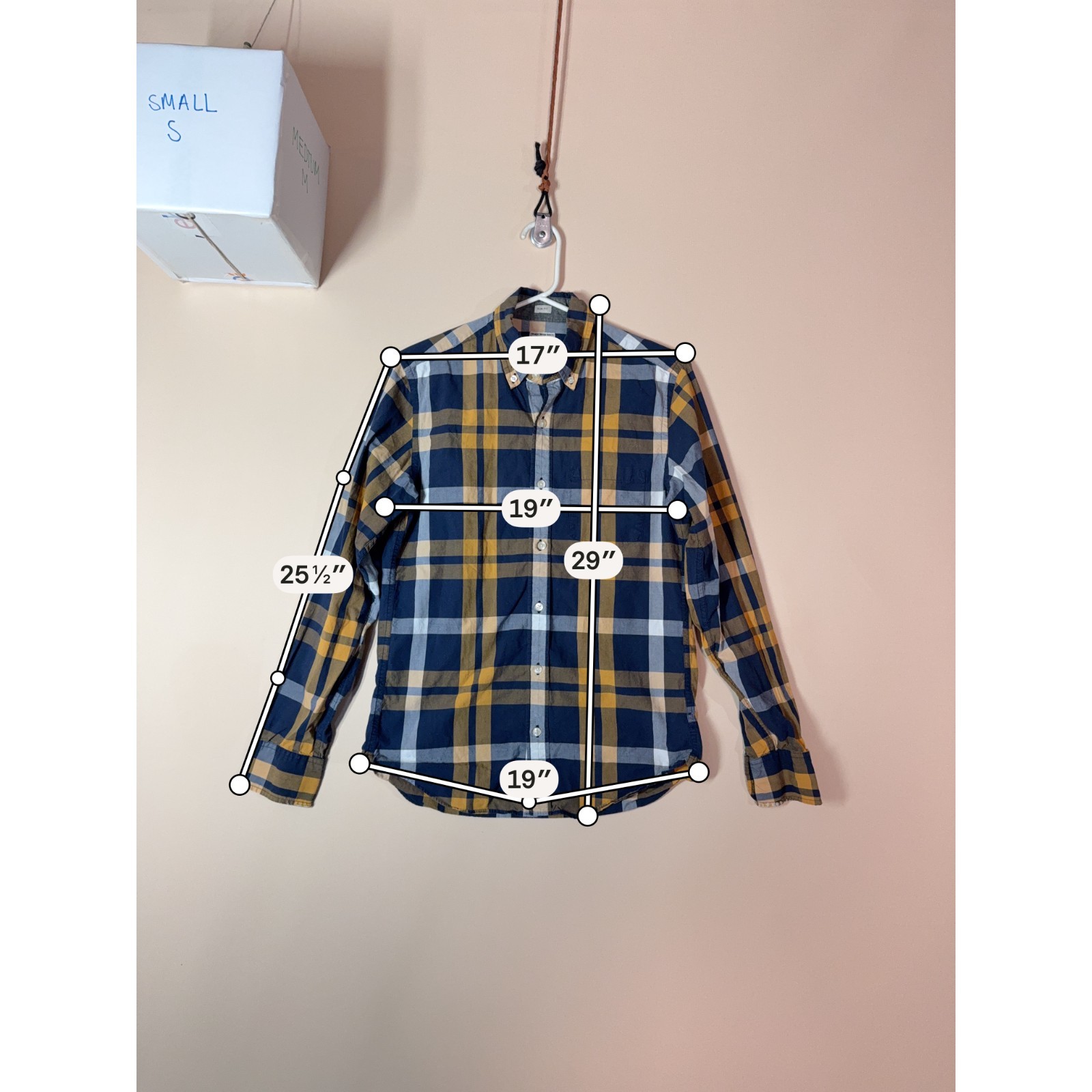 J.CREW Button Up Button Down Blue Plaid Work Shir… - image 3