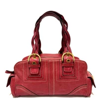 NICE Coach Ltd Ed Mia Raspberry Pink Braided Leather Tote Bag Satchel 10048 WOW!