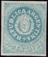 Argentine 1862 Mi. 7 Neuf ** 60% 15. C, PROBABLEMENT UNE RÉIMPRESSION