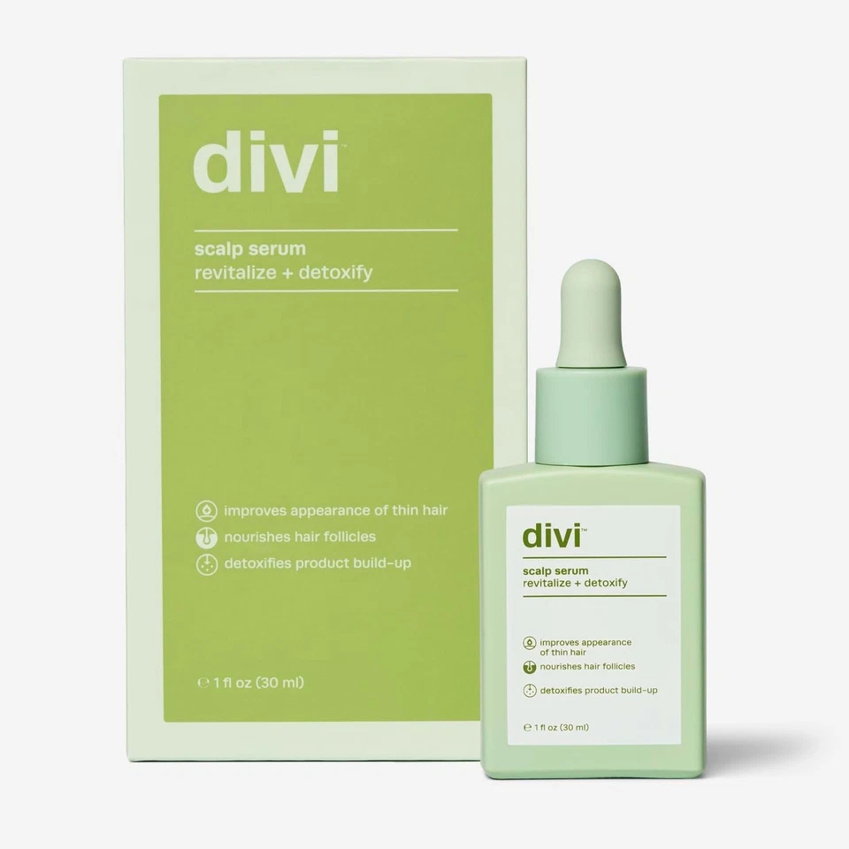 Suero para cuero cabelludo Divi 1 fl oz - Revitalizar + Desintoxicar - Mejora el cabello fino Foto 2 de 2
